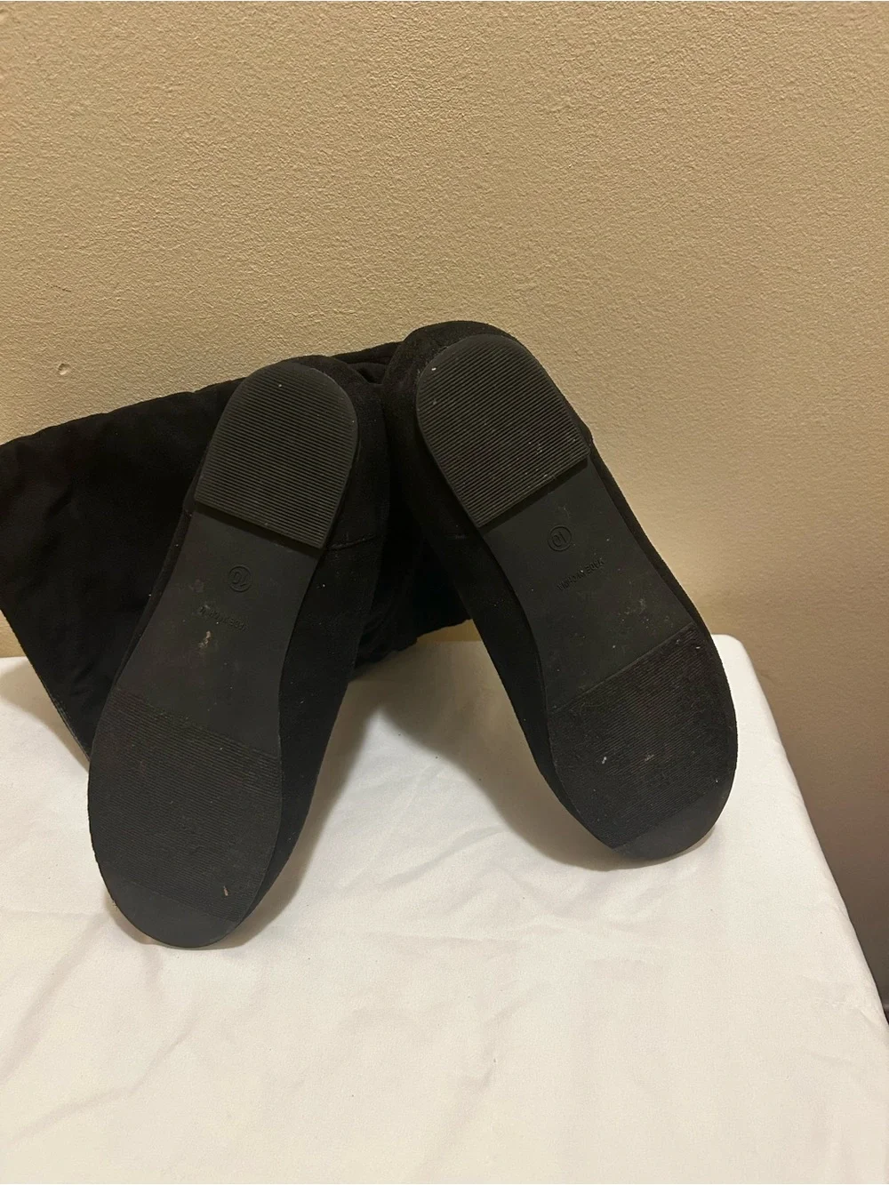 Women's Black Over-the-Knee Suede Boots